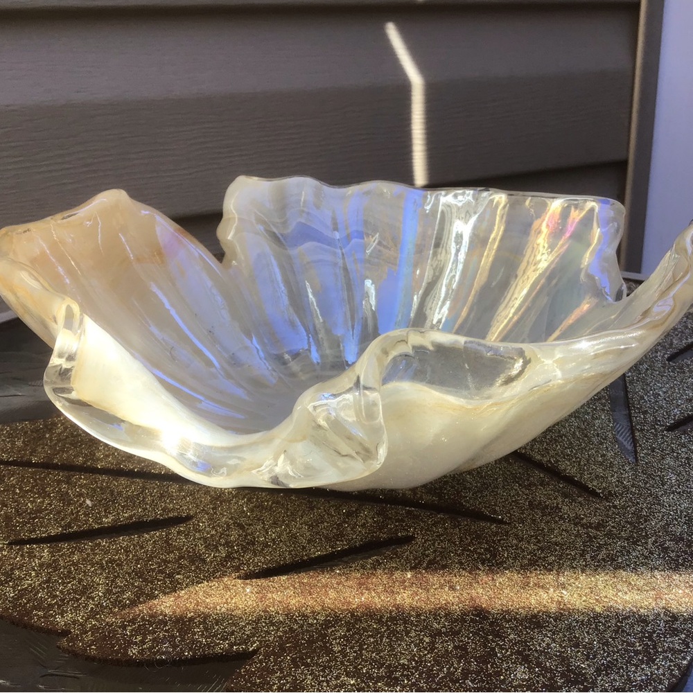 Vintage “Lavorazione Arte Murano” Glass Bowl, Made in Italy
